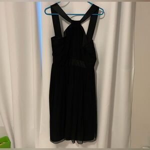 Maggy London Women's Black Silk Halter Neck Dress Size 10